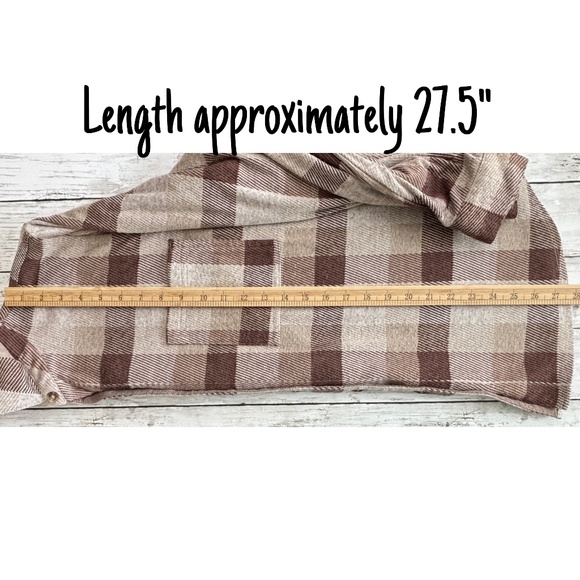 Maurices Women’s Brown Plaid Light Fleece Shirt (Size XXL) - Picture 9 of 10